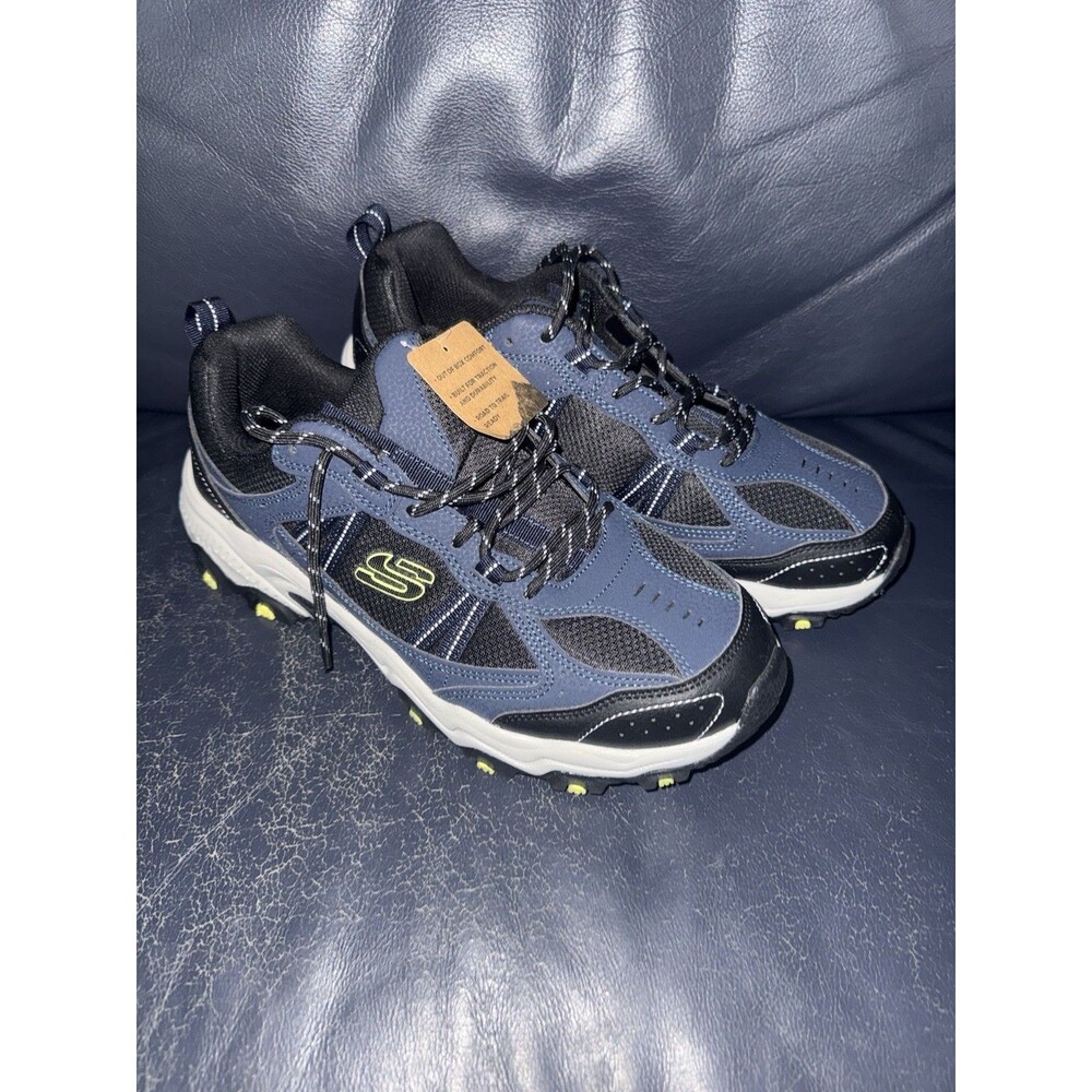 Men's Trail Running Shoes 11 Skechers Navy Black Stamina Lace Up 237527/NVBK